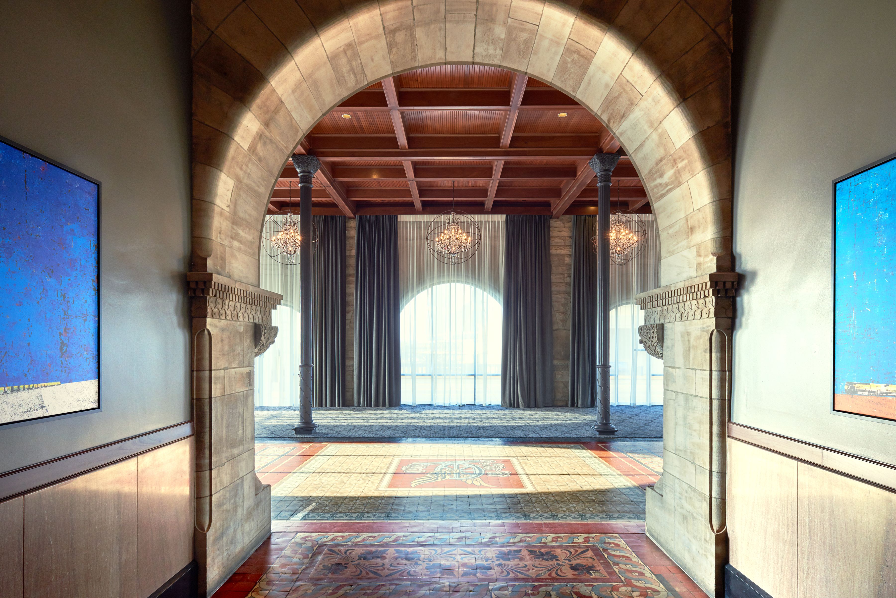 Image of an interior foyer and hallway at The Union Station Nashville Yards, a member of Historic Hotels of America since 2015, located in Nashville, Tennessee